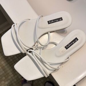 Onia Elegant White Strappy Sandals